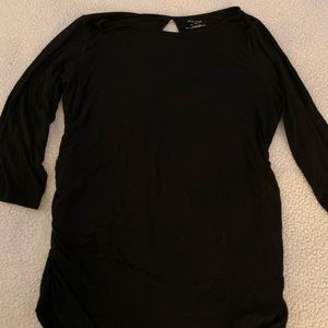 Plain black maternity shirt